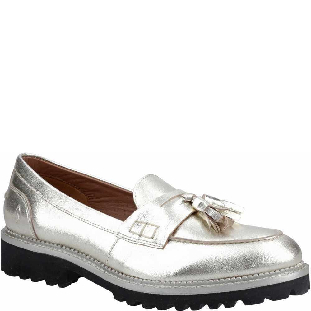 Slip On Ladies Shoes Gold Hush Puppies Ginny Loafer