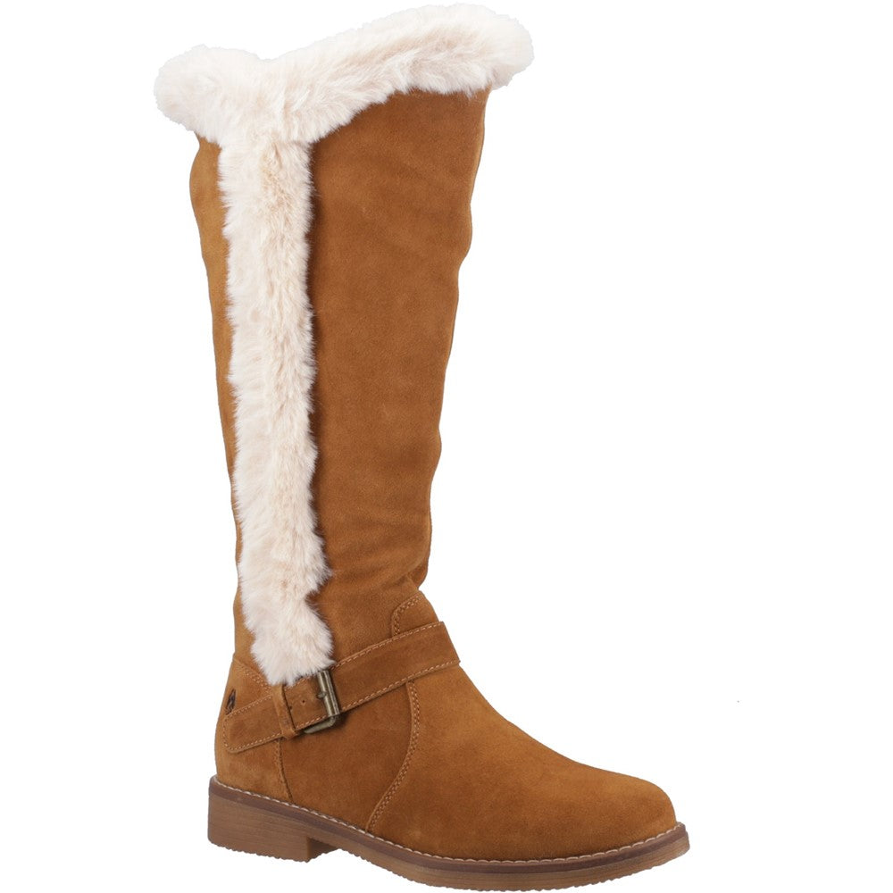 Ladies Long Boots Tan Hush Puppies Mariana Boot