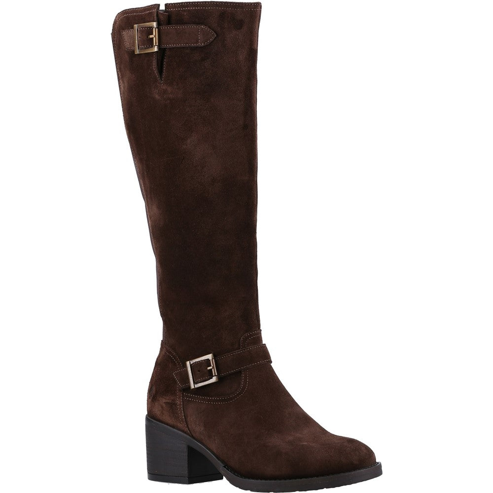 Ladies knee high suede boots uk online