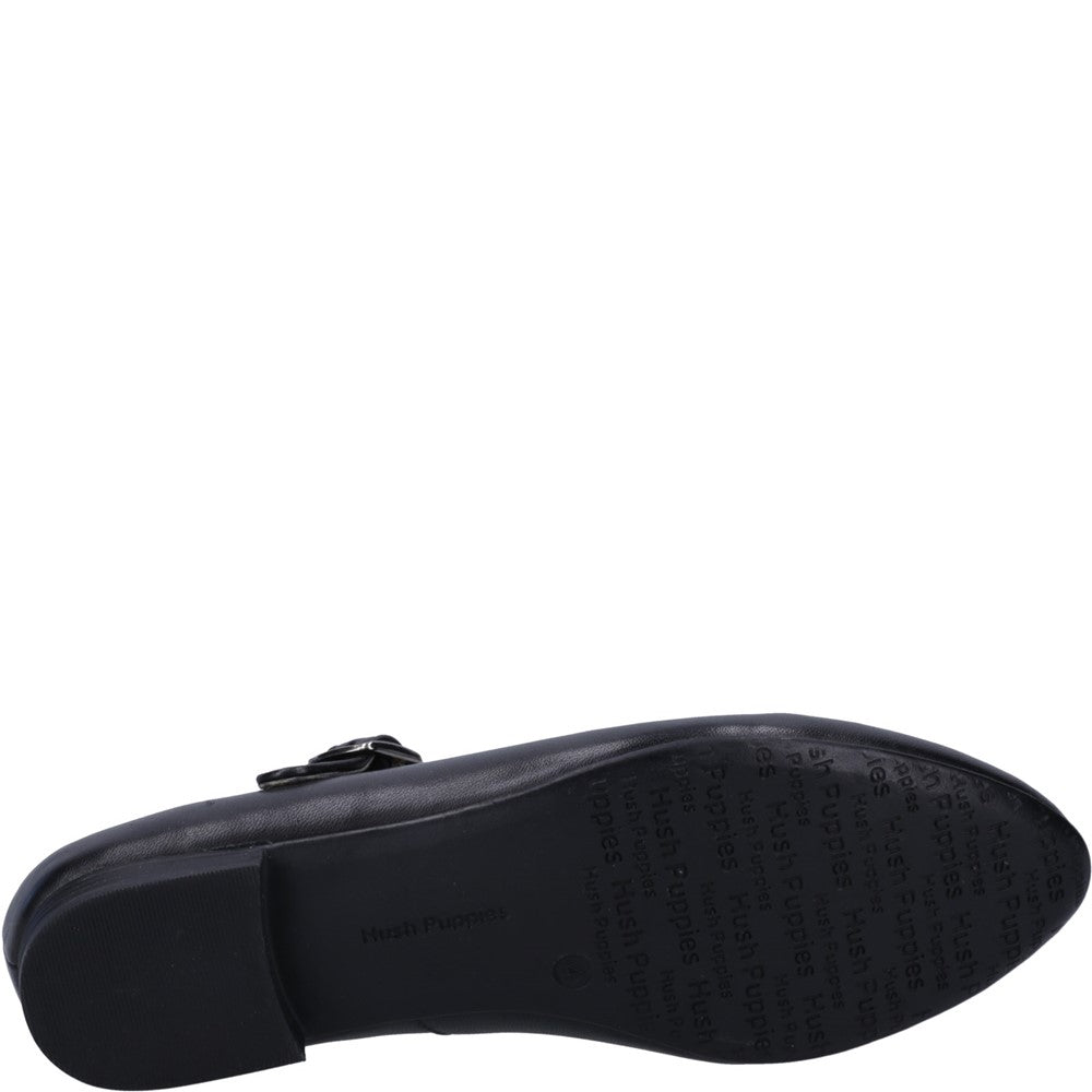 Ballerinas Black Hush Puppies Melissa Strap Leather