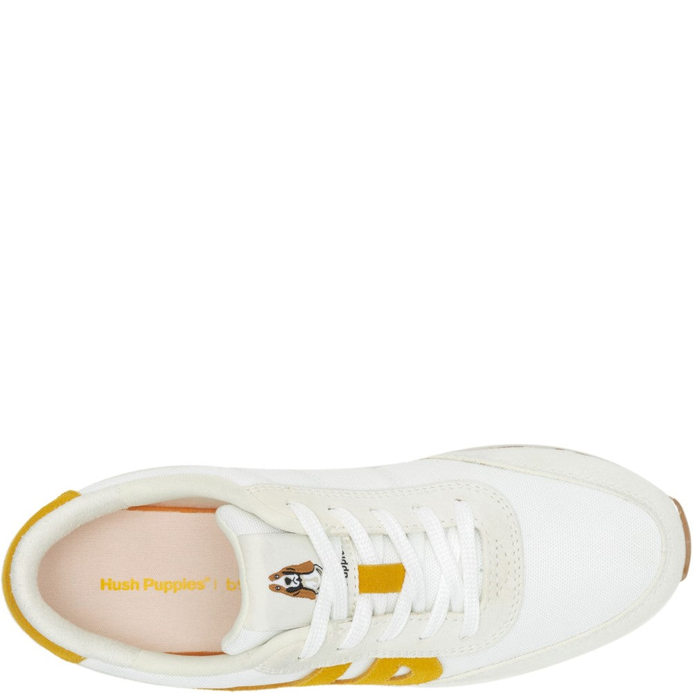 Ladies Sports Yellow Hush Puppies Seventy8 Sneaker