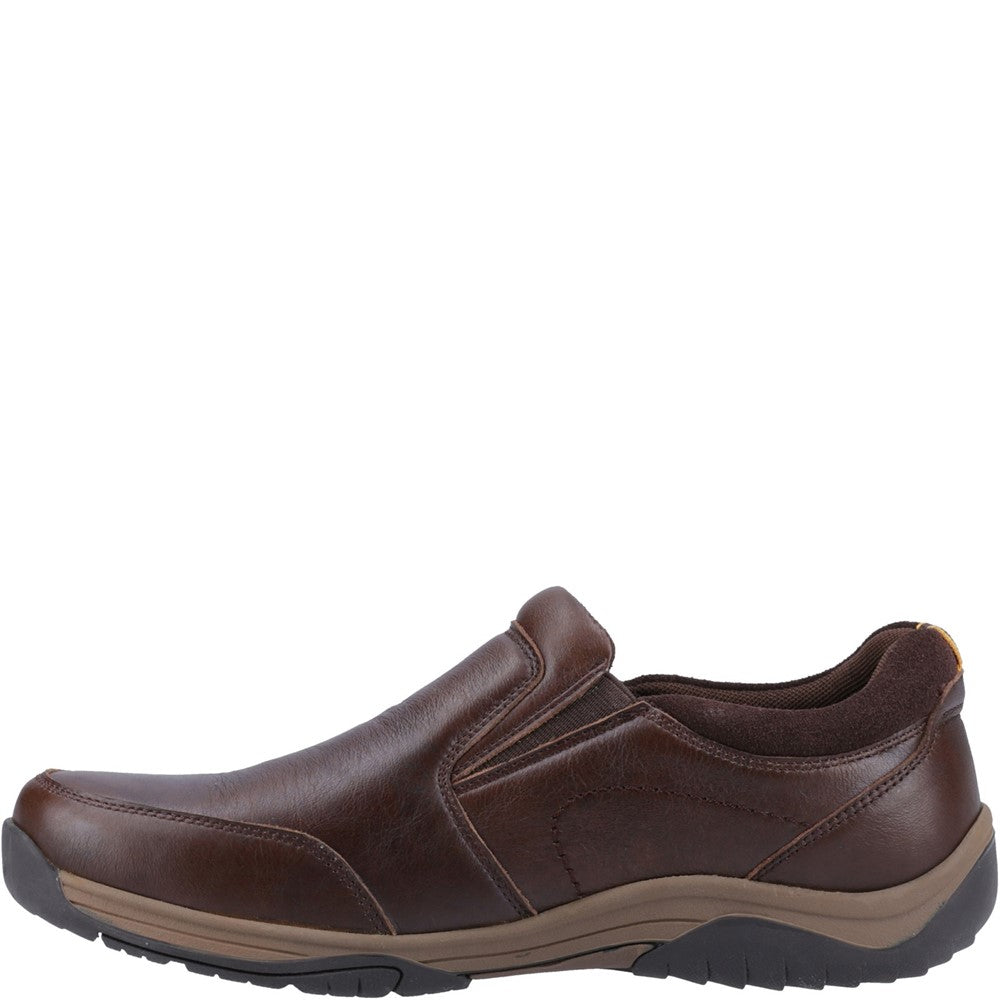 Mens Classic Slip On Shoes Brown Hush Puppies Donald Slip On Shoe