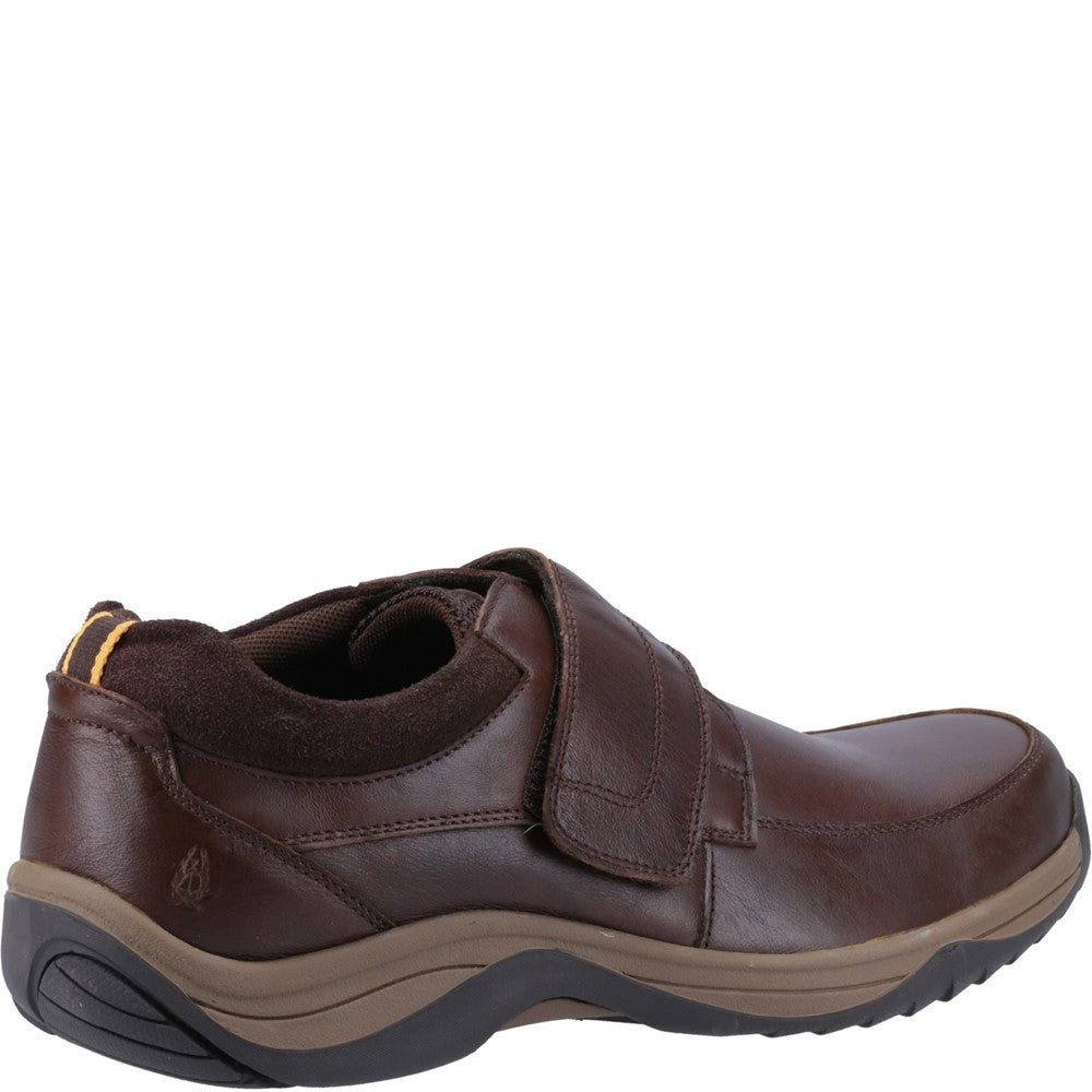 Mens Classic Touch Fastening Shoes Brown Hush Puppies Douglas Shoe