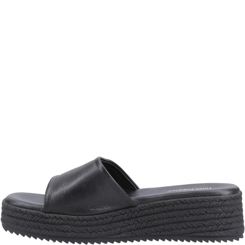 Sandal Ladies Summer Black Hush Puppies Robin Slide