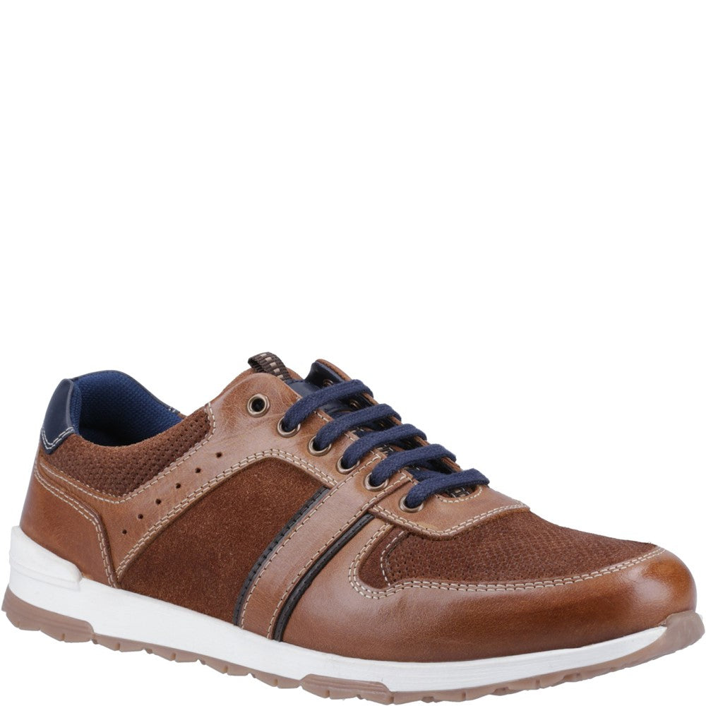Mens Sports Tan Hush Puppies Christopher Trainer