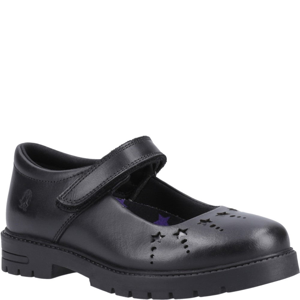 Girls BTS FLFR Black Hush Puppies Sabrina Senior Shoe