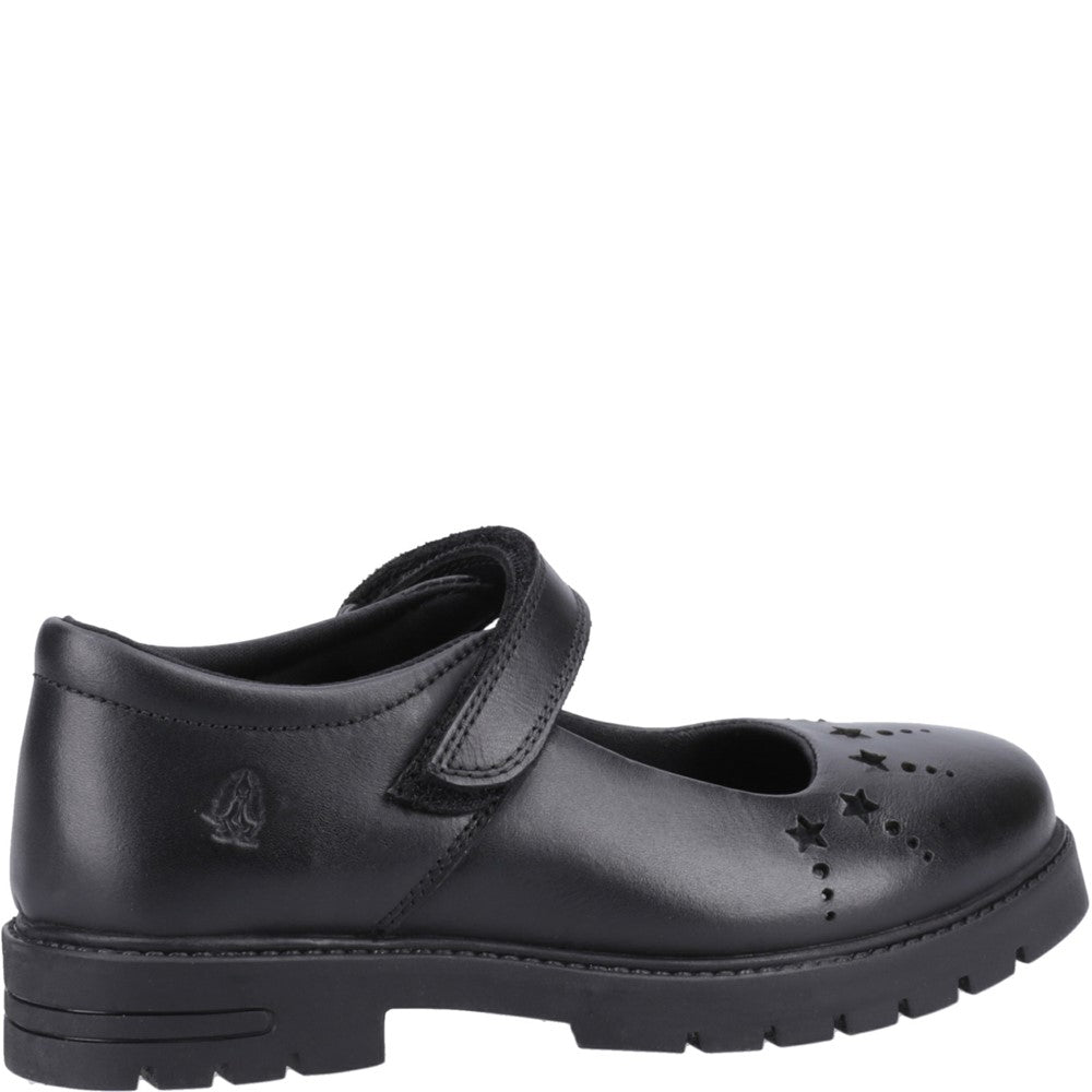 Girls BTS FLFR Black Hush Puppies Sabrina Senior Shoe