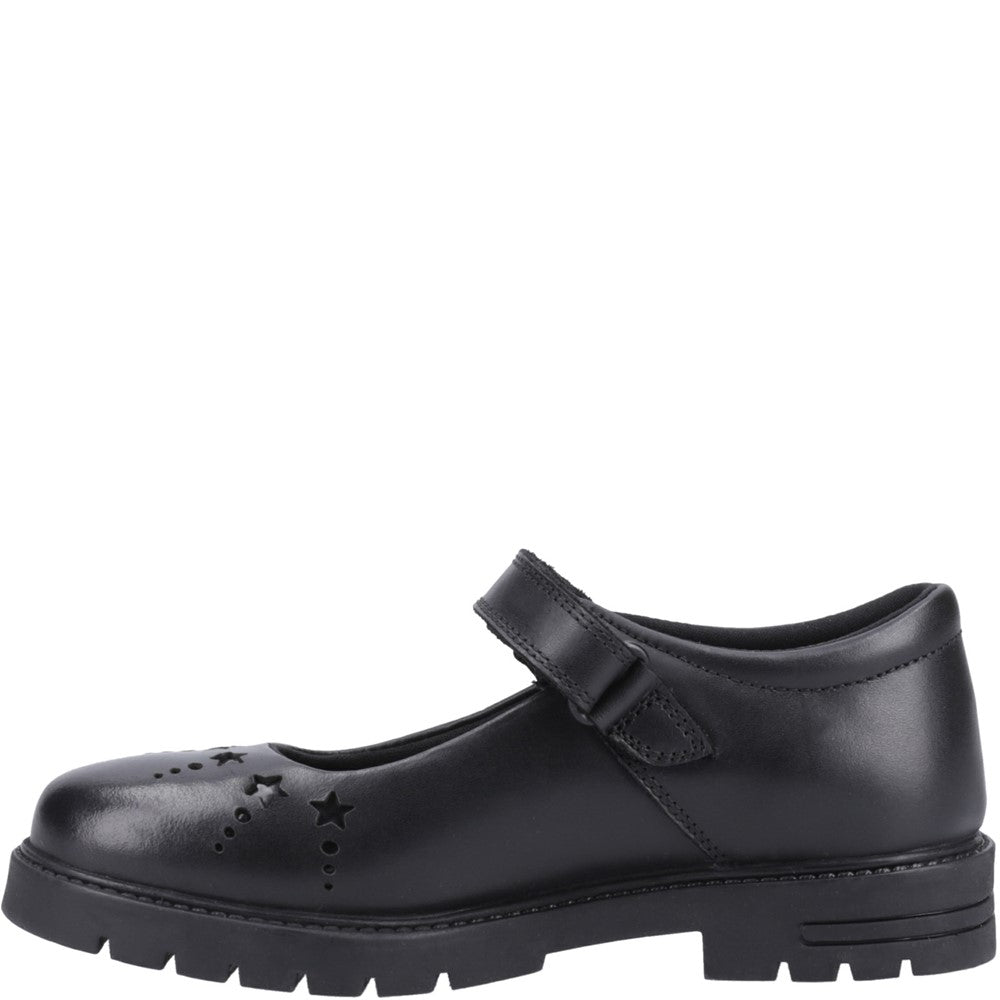 Girls BTS FLFR Black Hush Puppies Sabrina Senior Shoe