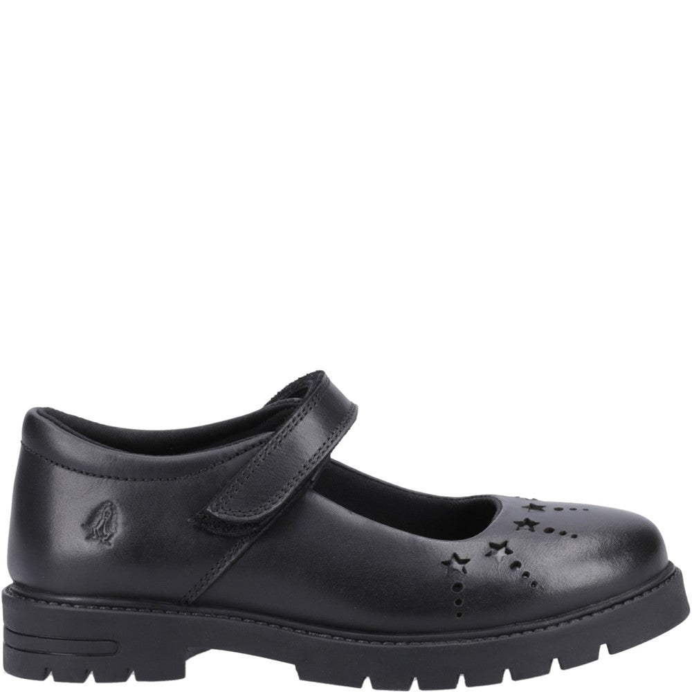 Girls BTS FLFR Black Hush Puppies Sabrina Senior Shoe