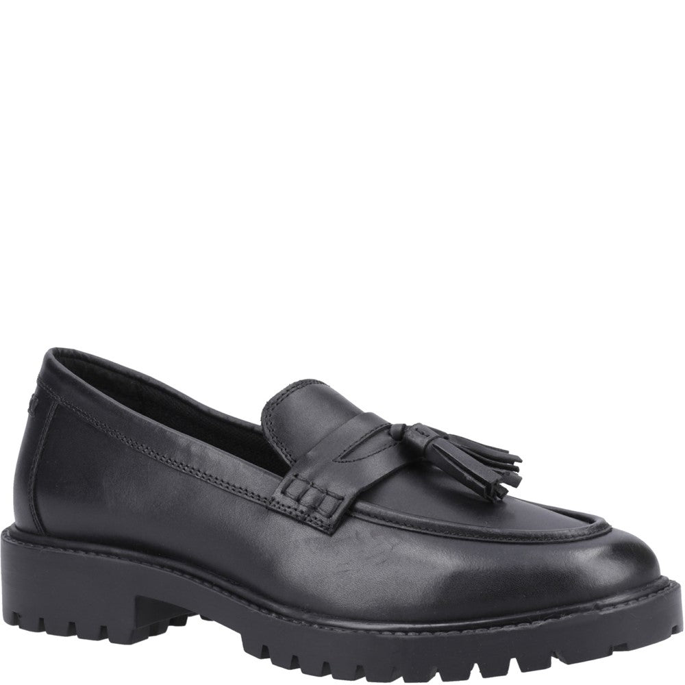 Girls BTS Black Hush Puppies Abigail Junior Shoe