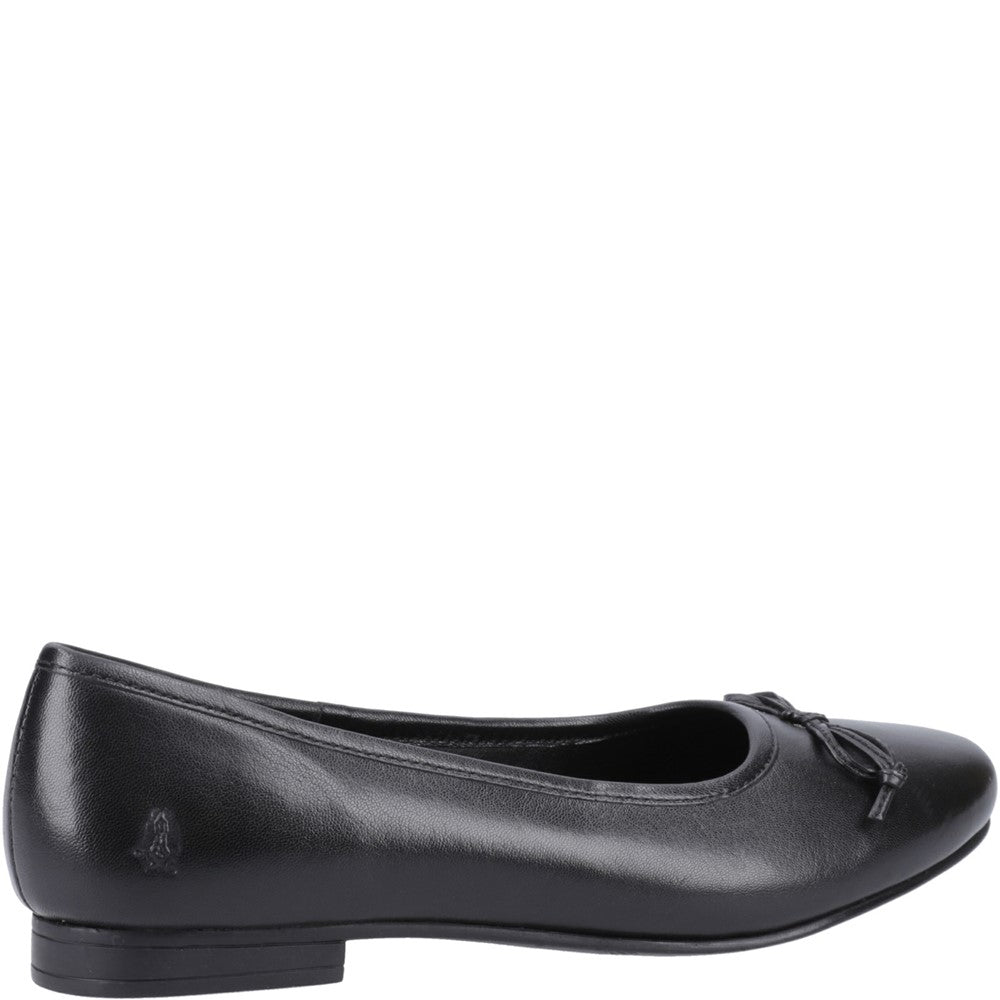 Girls BTS Black Ballet Hush Puppies Evie Senior Shoe