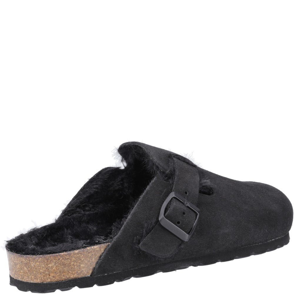 Classic Ladies Slippers Black Hush Puppies Jade Slippers