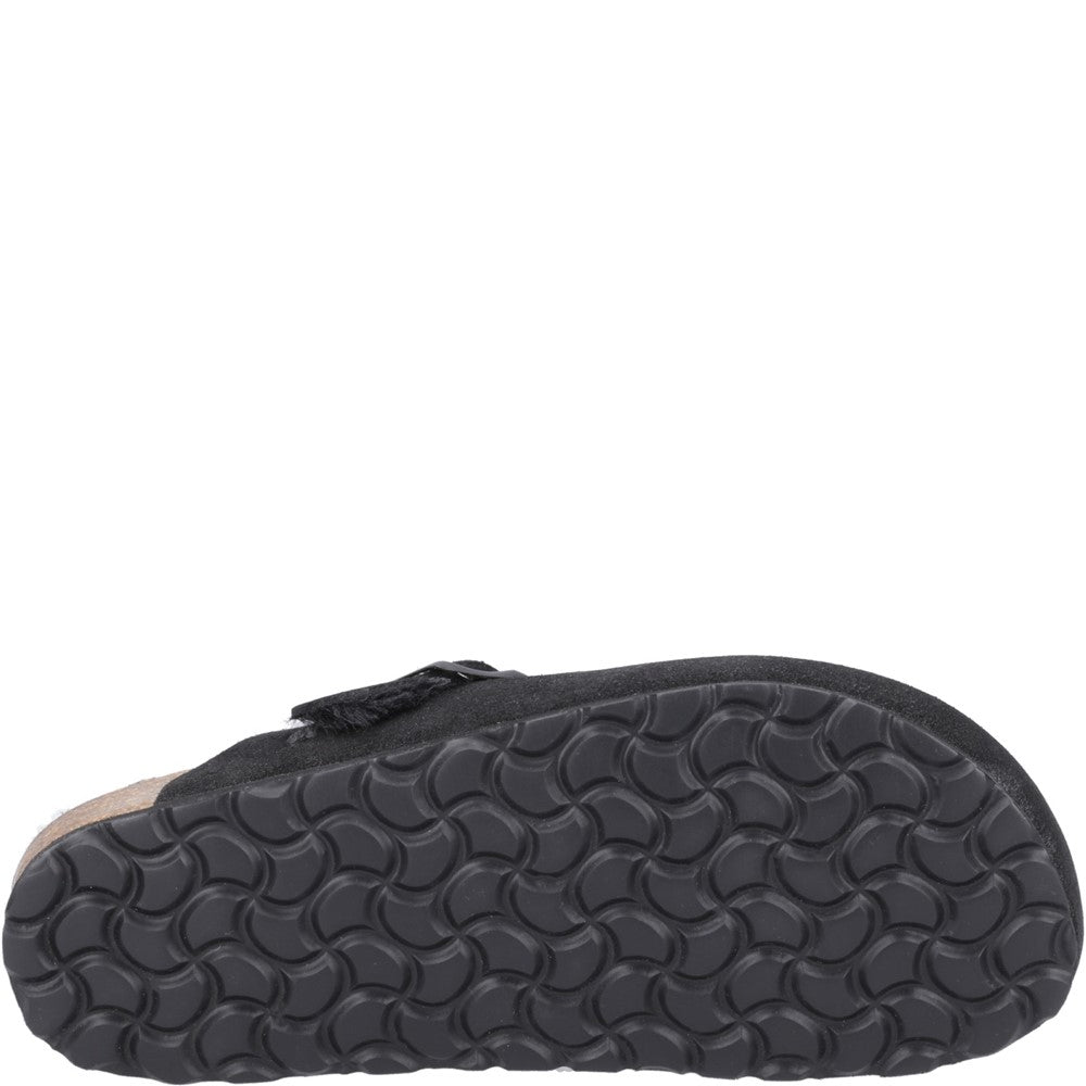 Classic Ladies Slippers Black Hush Puppies Jade Slippers