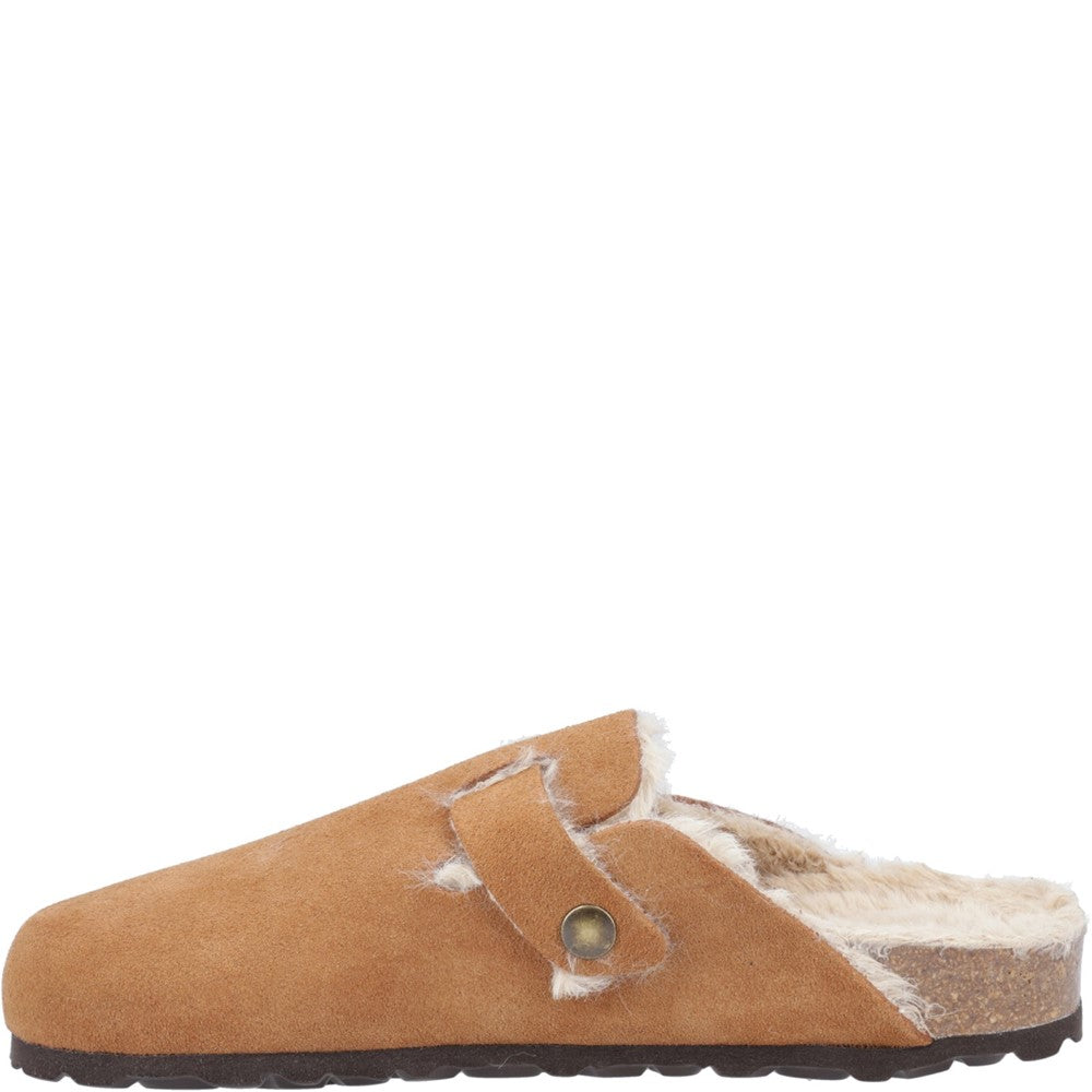 Classic Ladies Slippers Tan Hush Puppies Jade Slippers