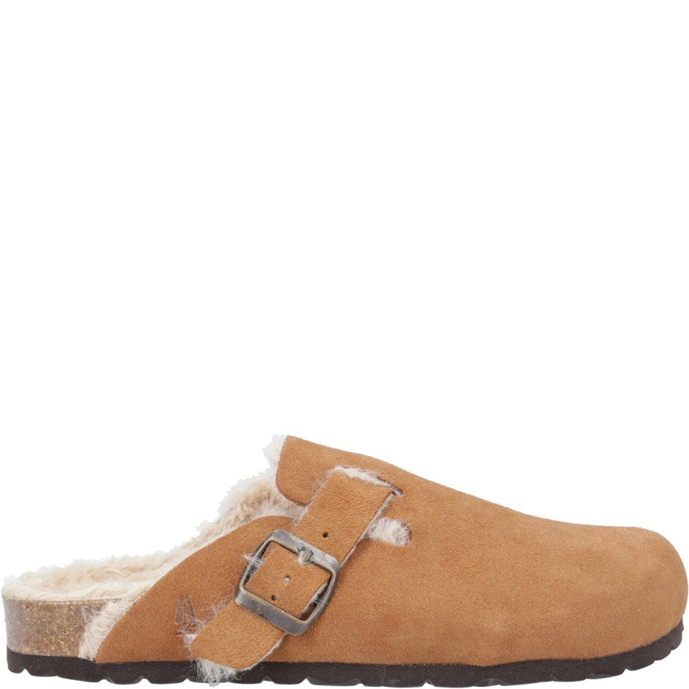 Classic Ladies Slippers Tan Hush Puppies Jade Slippers