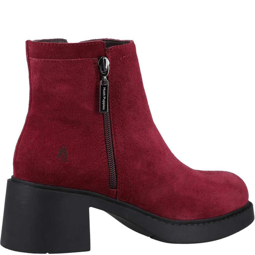 Ladies Ankle Boots Bordeaux Hush Puppies Adele Ankle Boots