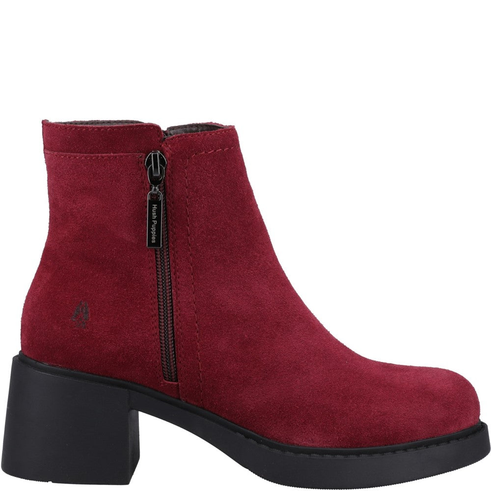 Ladies Ankle Boots Bordeaux Hush Puppies Adele Ankle Boots