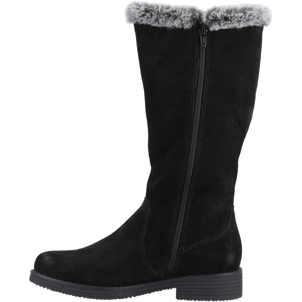 Ladies Long Boots Black Hush Puppies Millie Long Boots