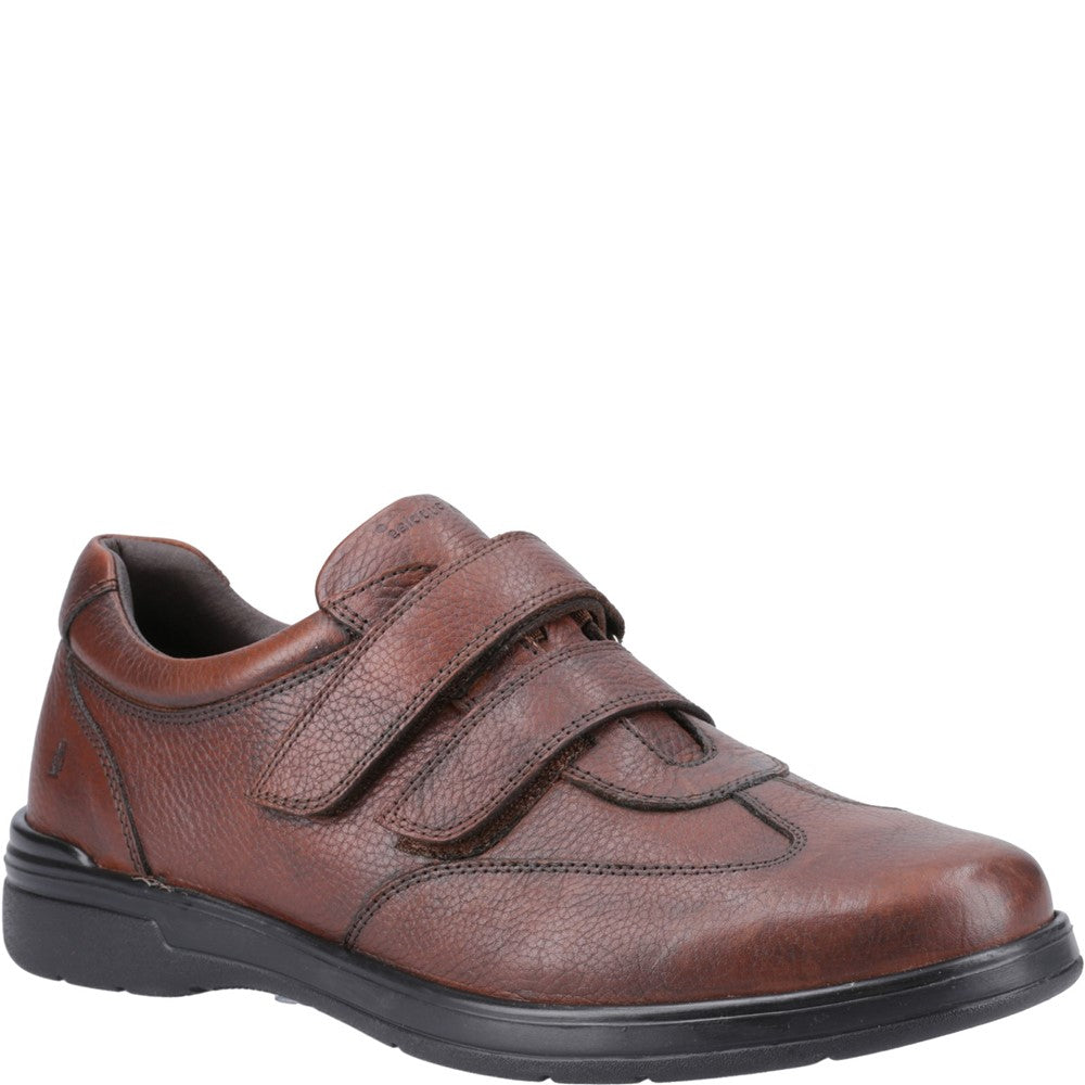 Mens Classic Touch Fastening Shoes Brown Hush Puppies Magnus Shoes