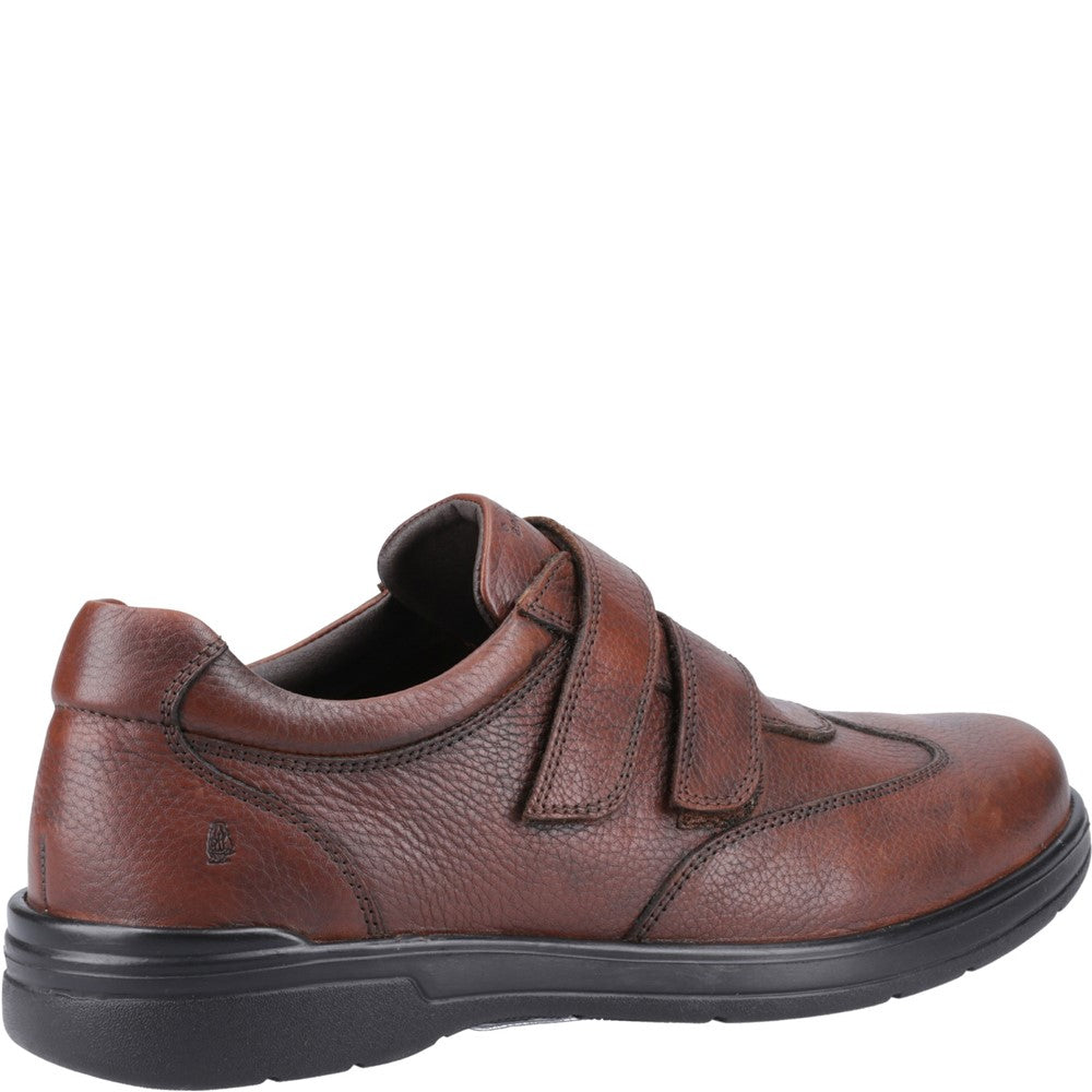 Mens Classic Touch Fastening Shoes Brown Hush Puppies Magnus Shoes