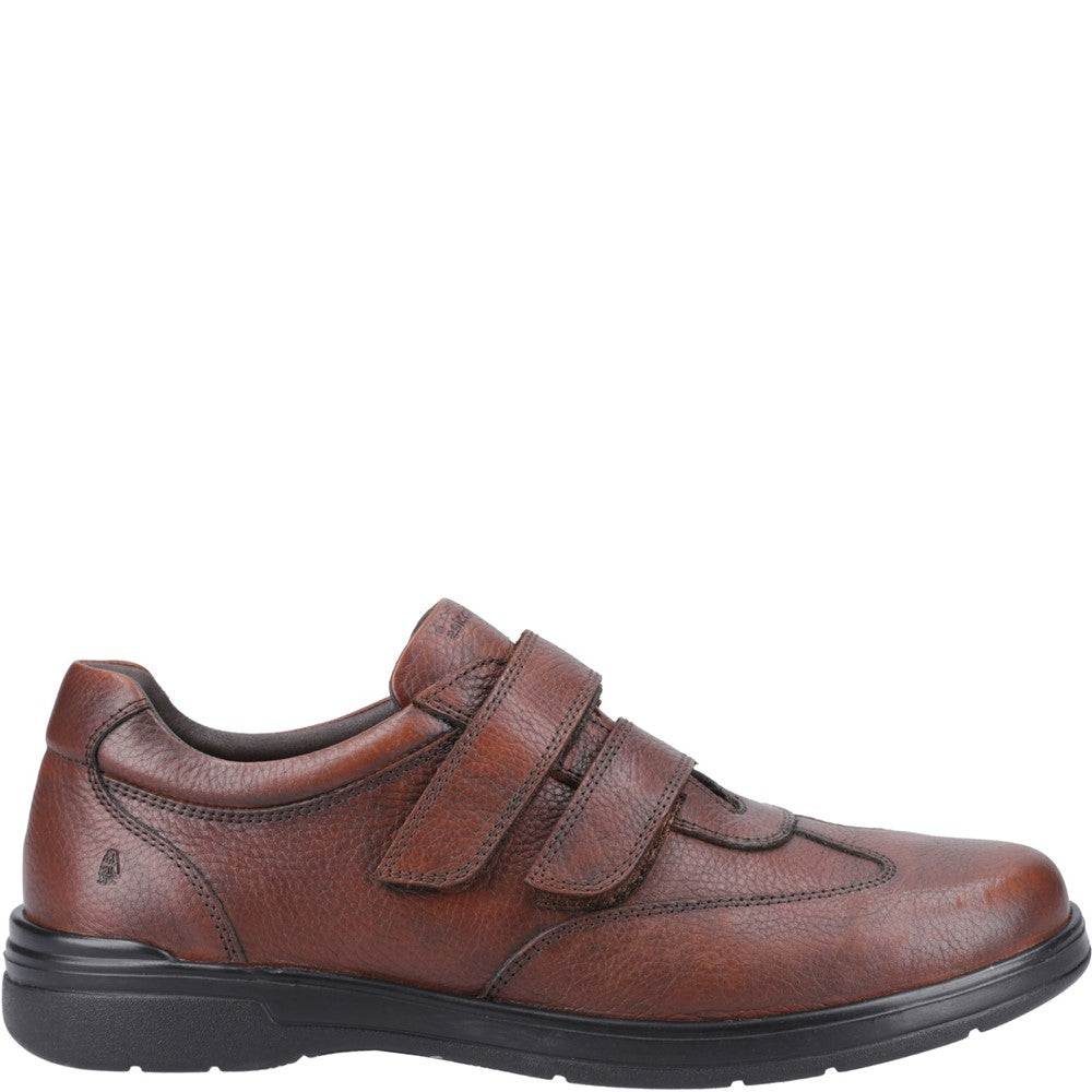 Mens Classic Touch Fastening Shoes Brown Hush Puppies Magnus Shoes