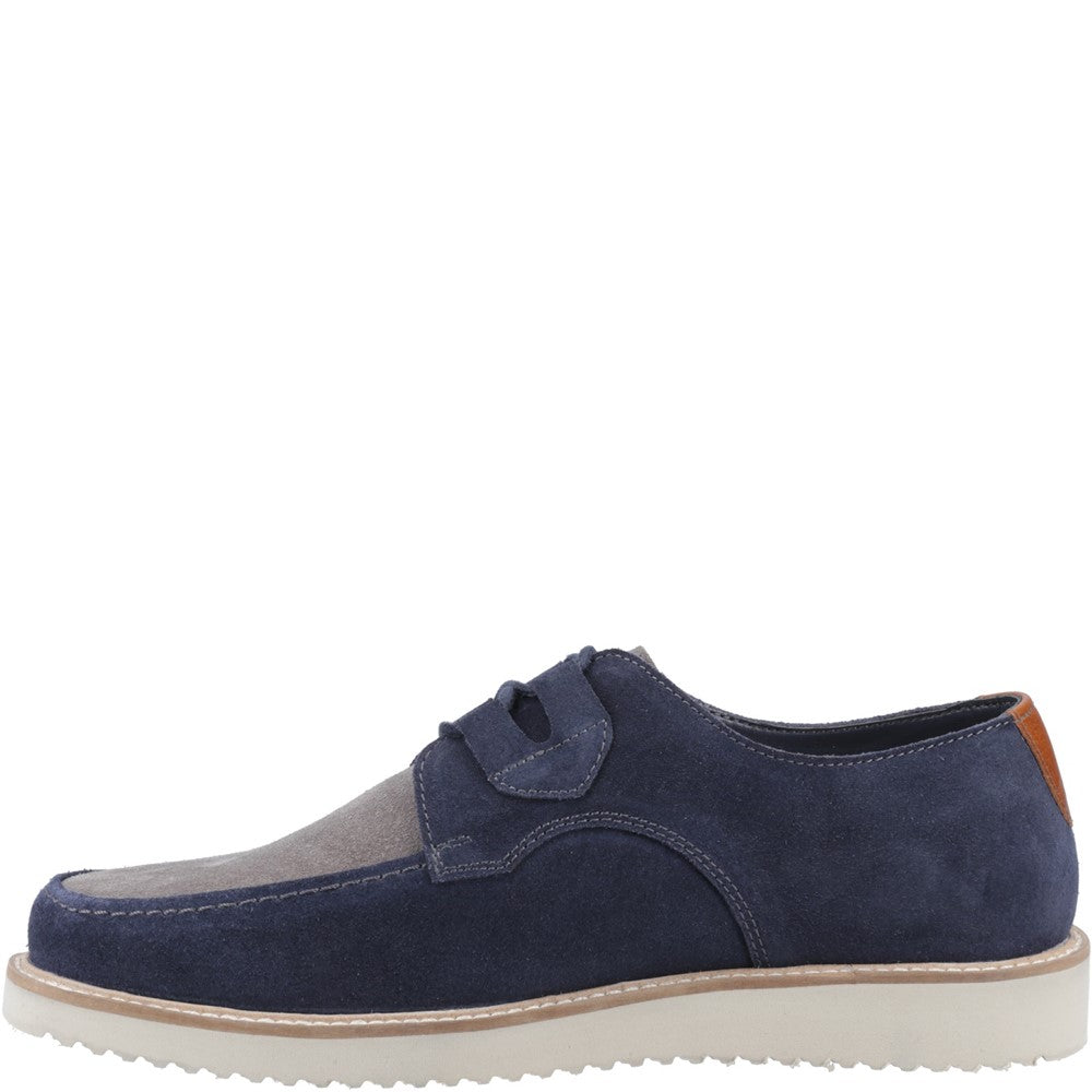 Lace Mens Summer Navy/Grey Hush Puppies Orion Shoes