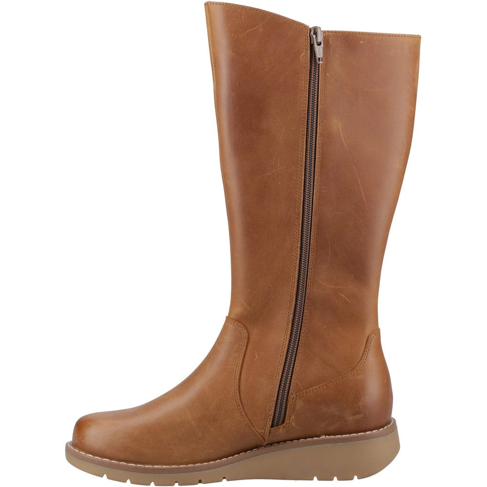 Ladies Long Boots Tan Hush Puppies Luna Long Boots