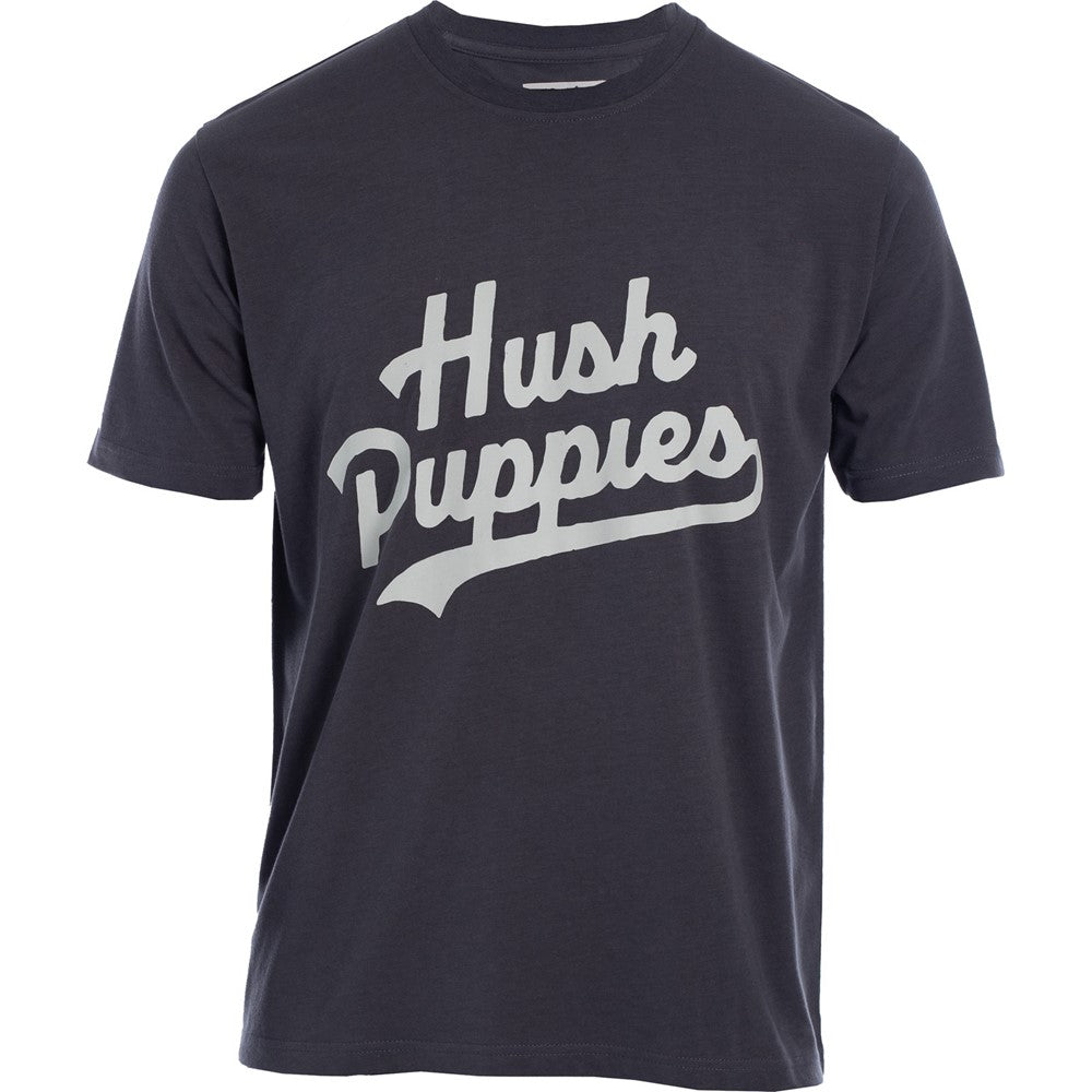 Tee Shirts Charcoal Hush Puppies Retro Script Tee