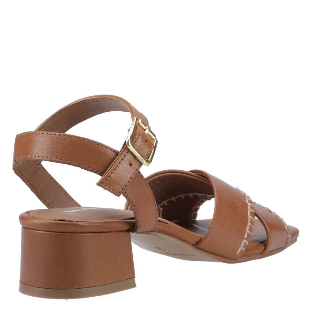 Ladies Heeled Sandals Tan Hush Puppies Lyla Heeled Sandal