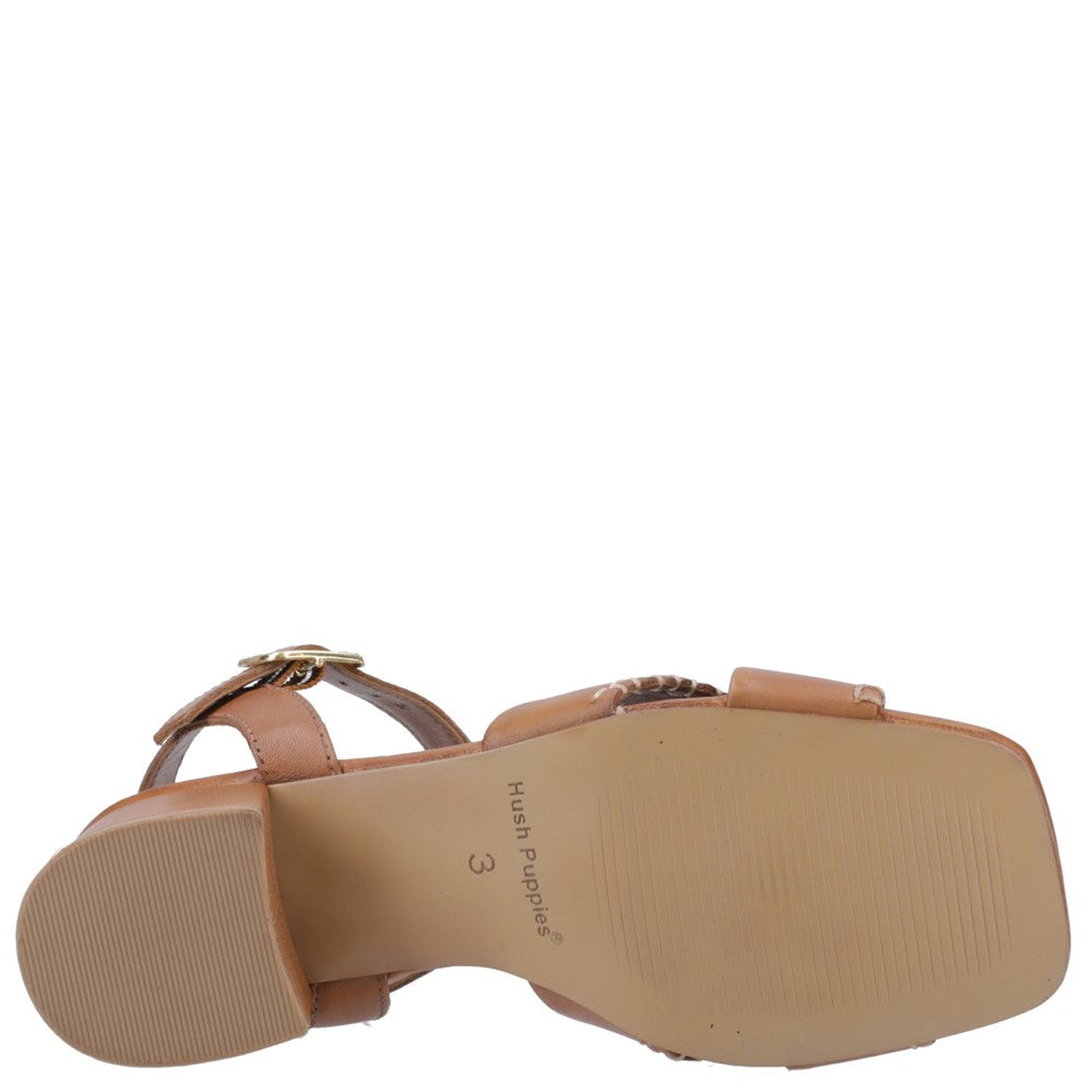 Ladies Heeled Sandals Tan Hush Puppies Lyla Heeled Sandal