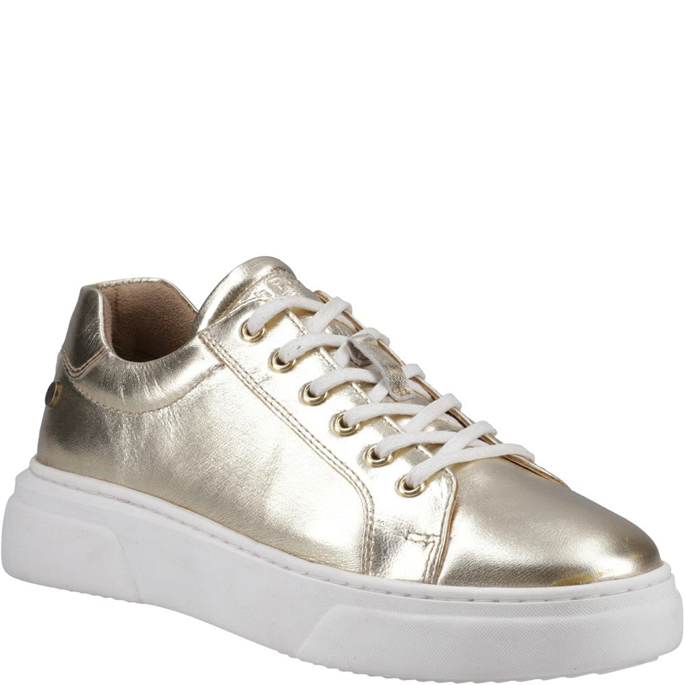 Ladies Sports Gold Hush Puppies Kathryn Trainer