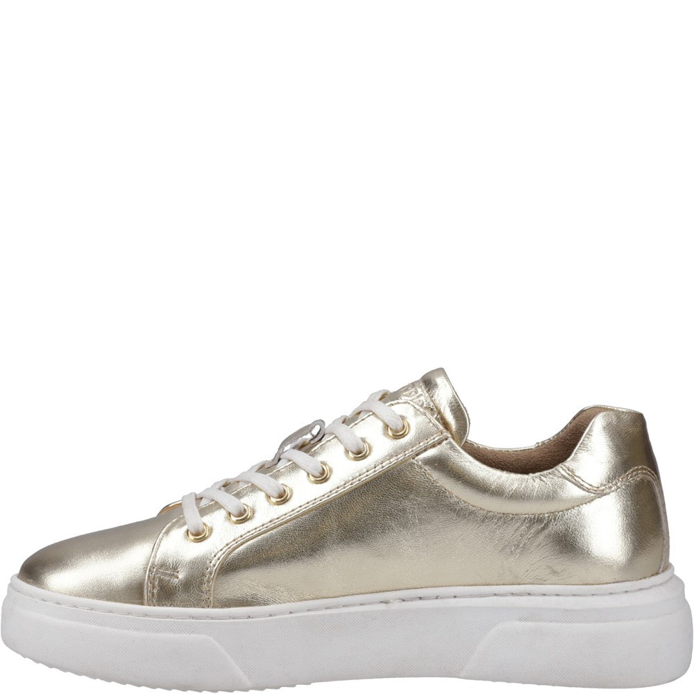 Ladies Sports Gold Hush Puppies Kathryn Trainer