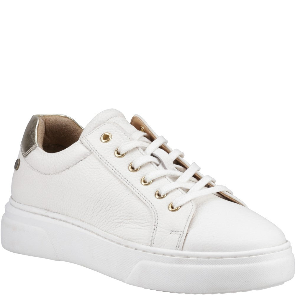 Ladies Sports White Hush Puppies Kathryn Trainer