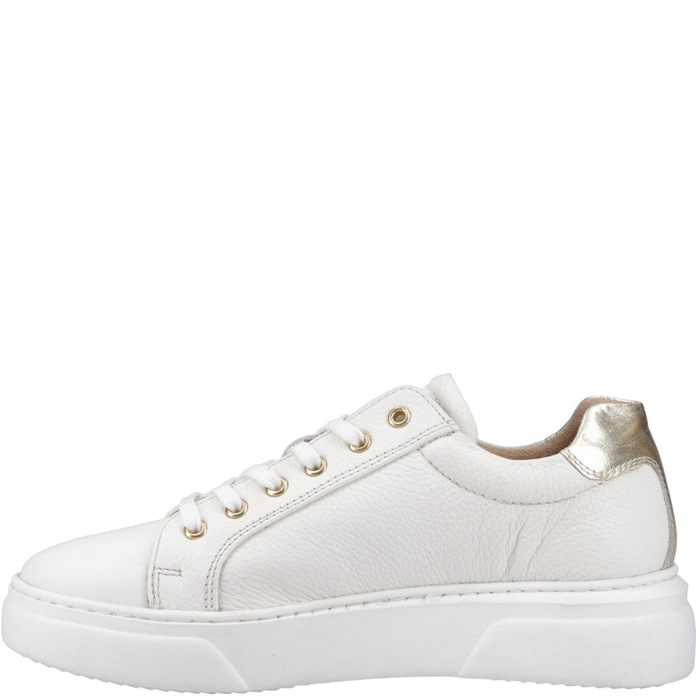 Ladies Sports White Hush Puppies Kathryn Trainer