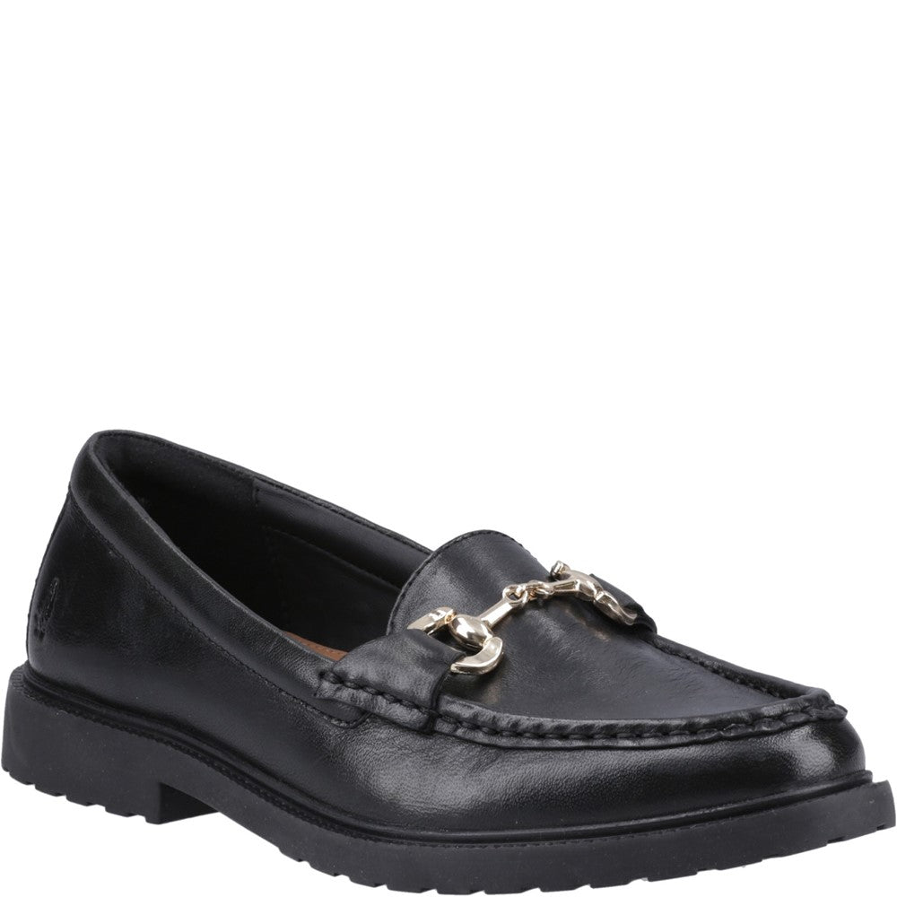 Slip On Ladies Shoes Black Hush Puppies Verity Snaffle Loafer