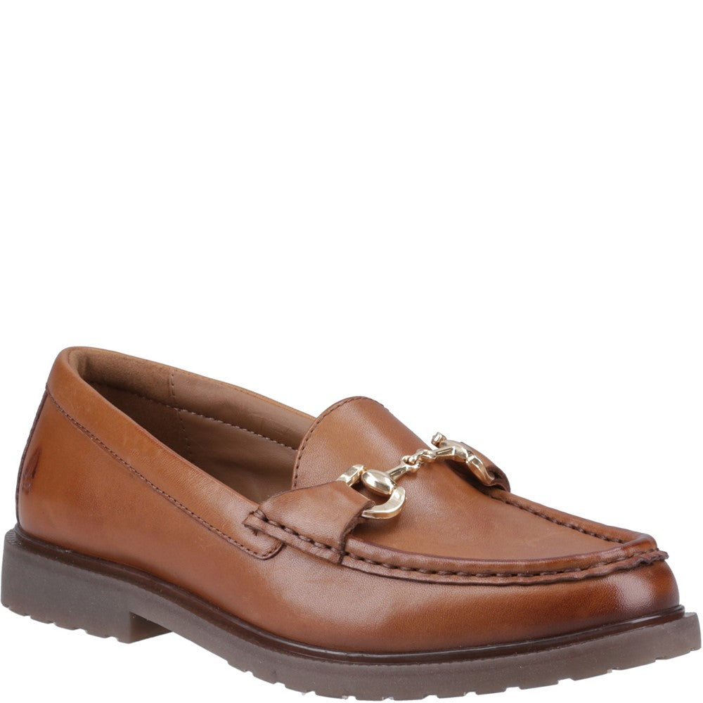 Slip On Ladies Shoes Tan Hush Puppies Verity Snaffle Loafer