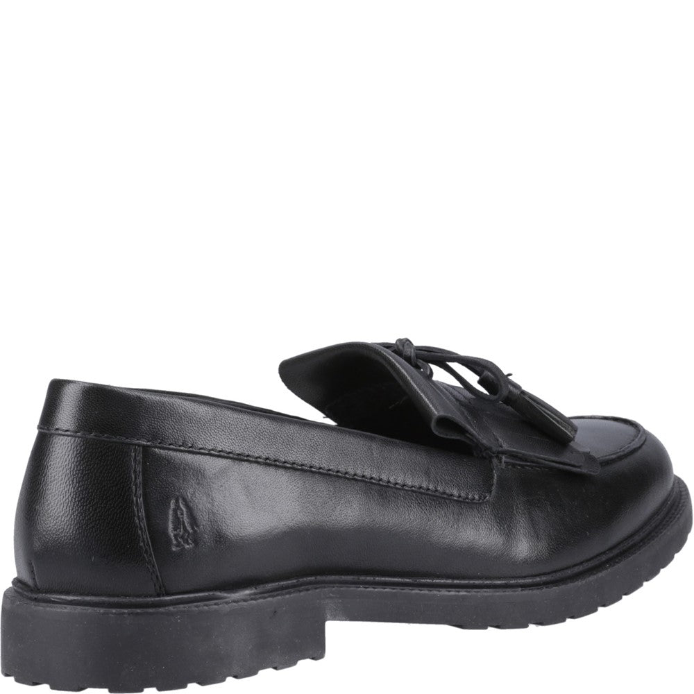 Slip On Ladies Shoes Black Hush Puppies Verity Kiltie Loafer