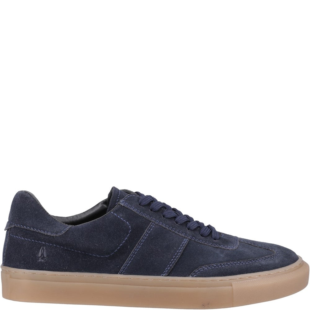 Mens Sports Navy Suede Hush Puppies Riley Trainer