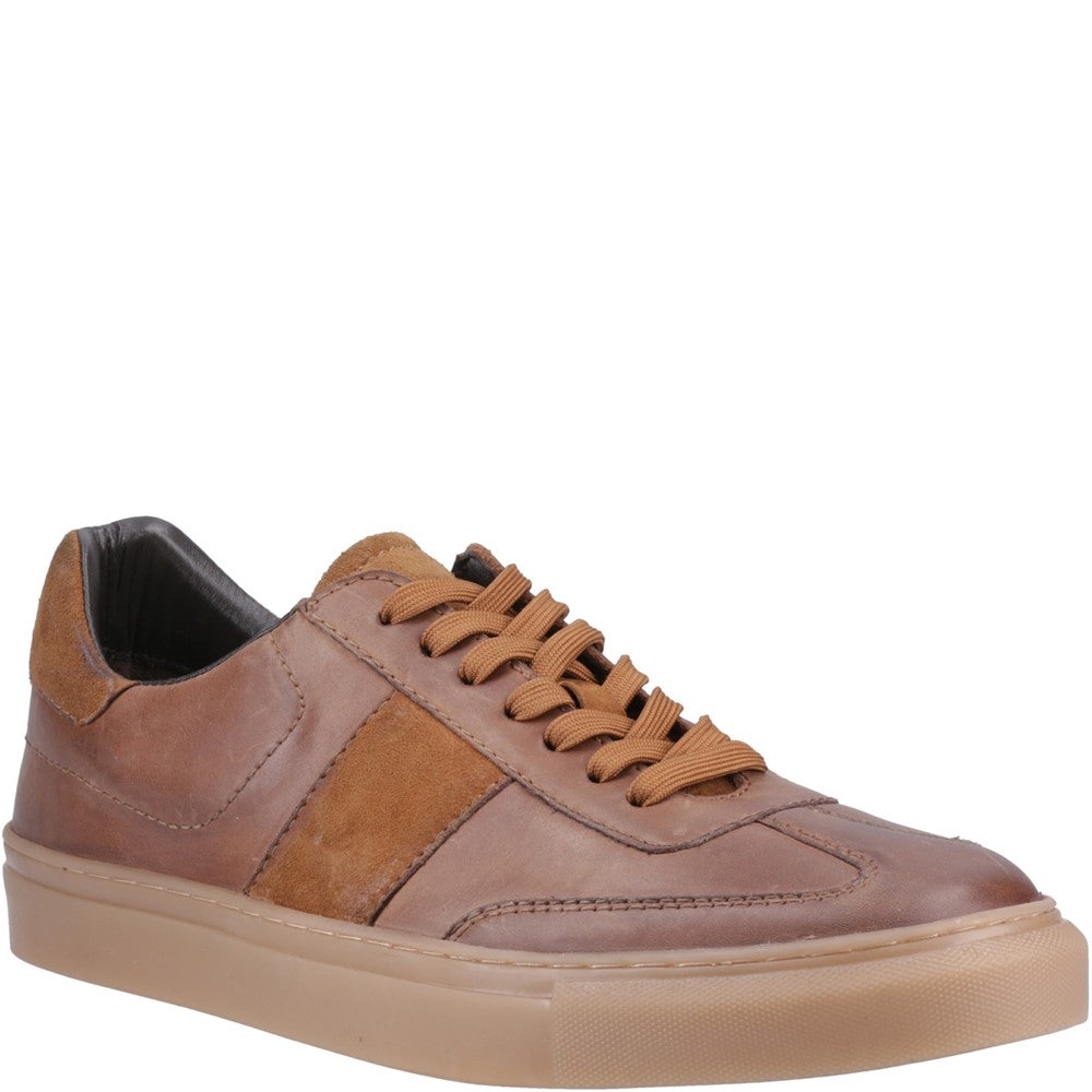 Mens Sports Tan Hush Puppies Riley Trainer