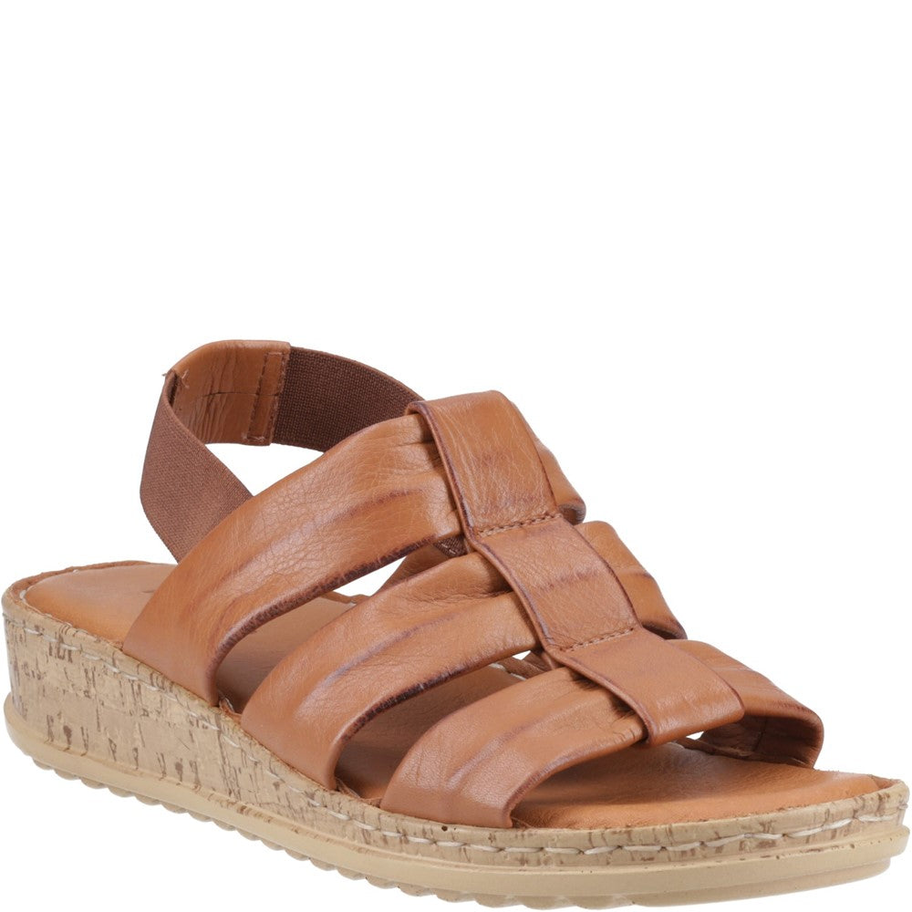 Sandal Ladies Summer Tan Hush Puppies Eden Gladiator Sandal