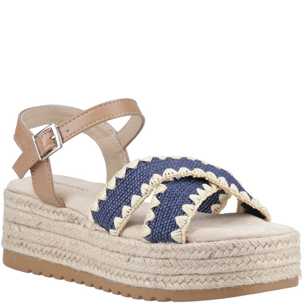 Sandal Ladies Summer Navy Hush Puppies Jemma Espadrille Sandal