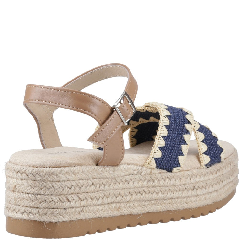 Sandal Ladies Summer Navy Hush Puppies Jemma Espadrille Sandal