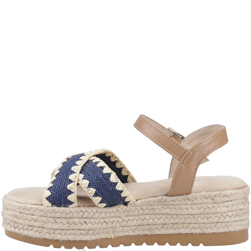 Sandal Ladies Summer Navy Hush Puppies Jemma Espadrille Sandal