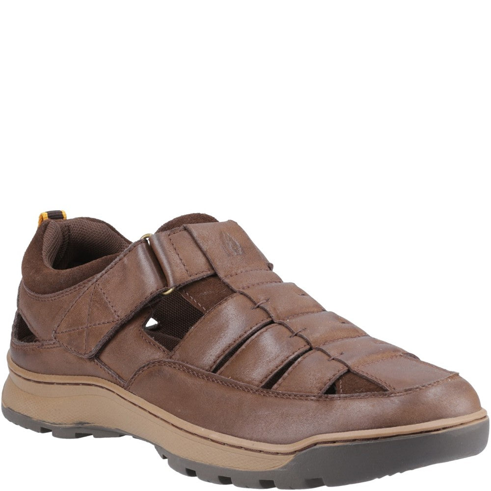 Sandal Mens Summer Brown Hush Puppies Rucker Fisherman