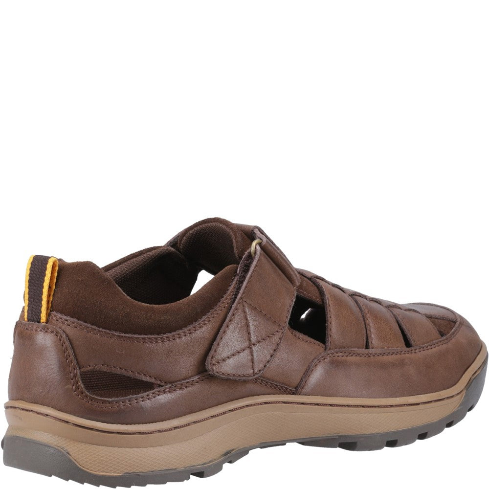 Sandal Mens Summer Brown Hush Puppies Rucker Fisherman