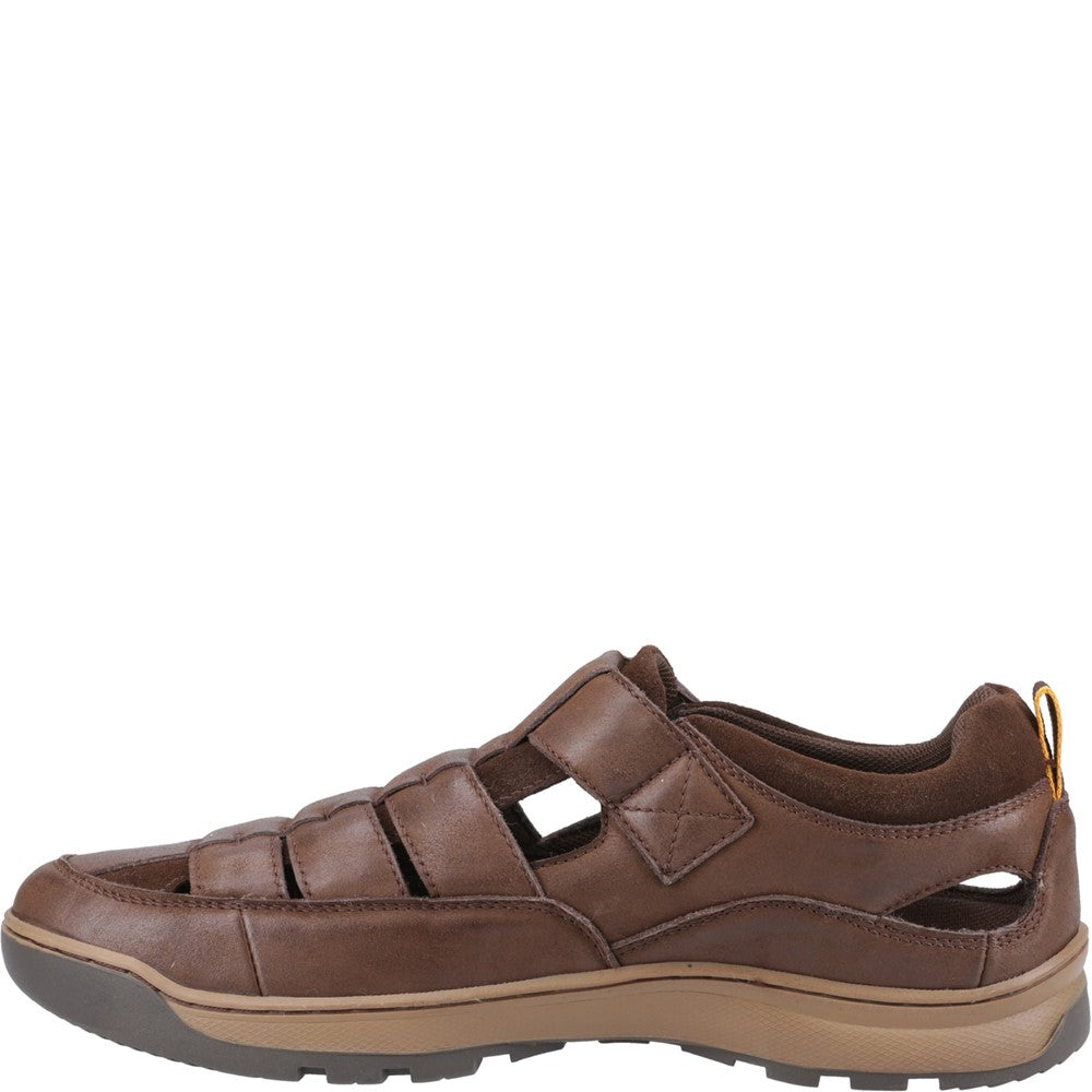 Sandal Mens Summer Brown Hush Puppies Rucker Fisherman