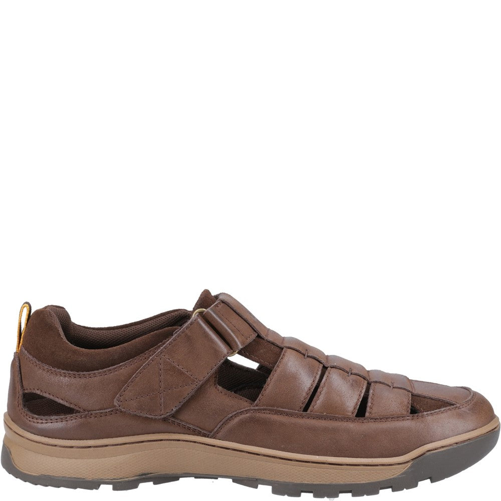 Sandal Mens Summer Brown Hush Puppies Rucker Fisherman