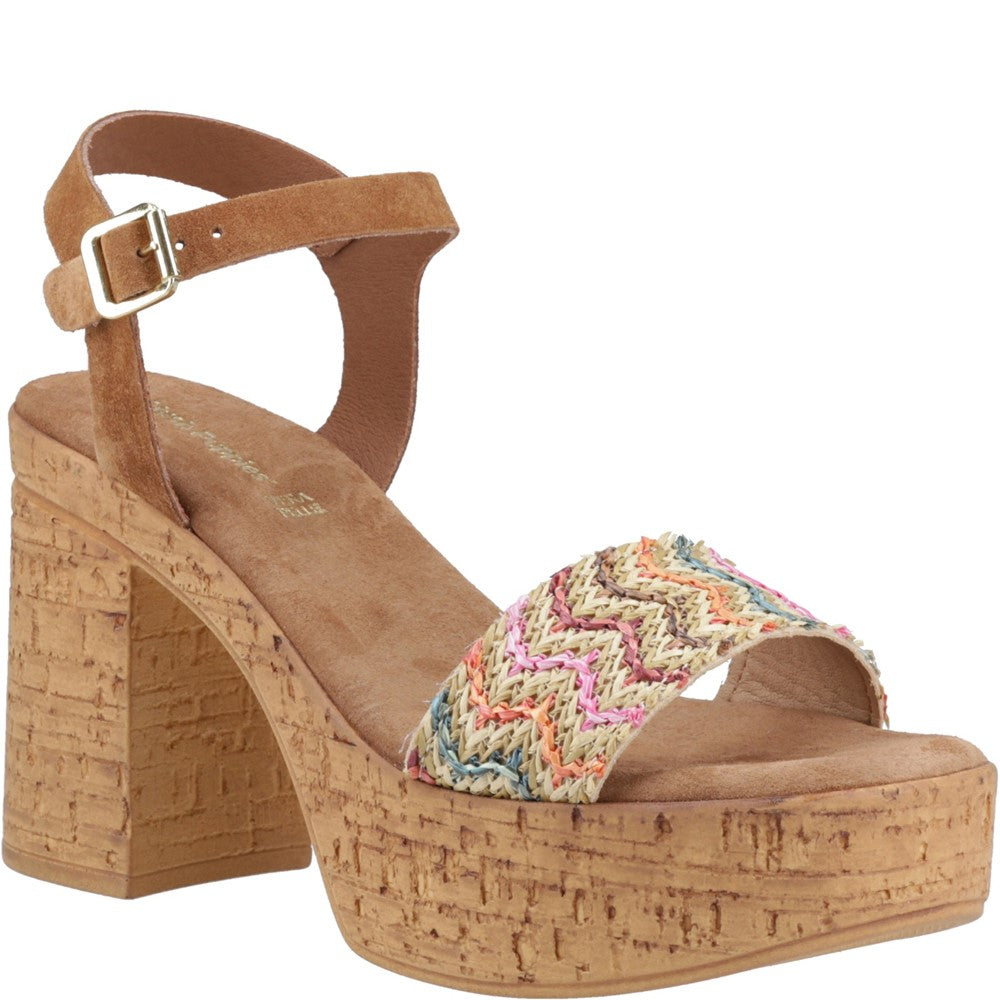 Sandal Ladies Summer Multicoloured Hush Puppies Pandora Platform Sandal