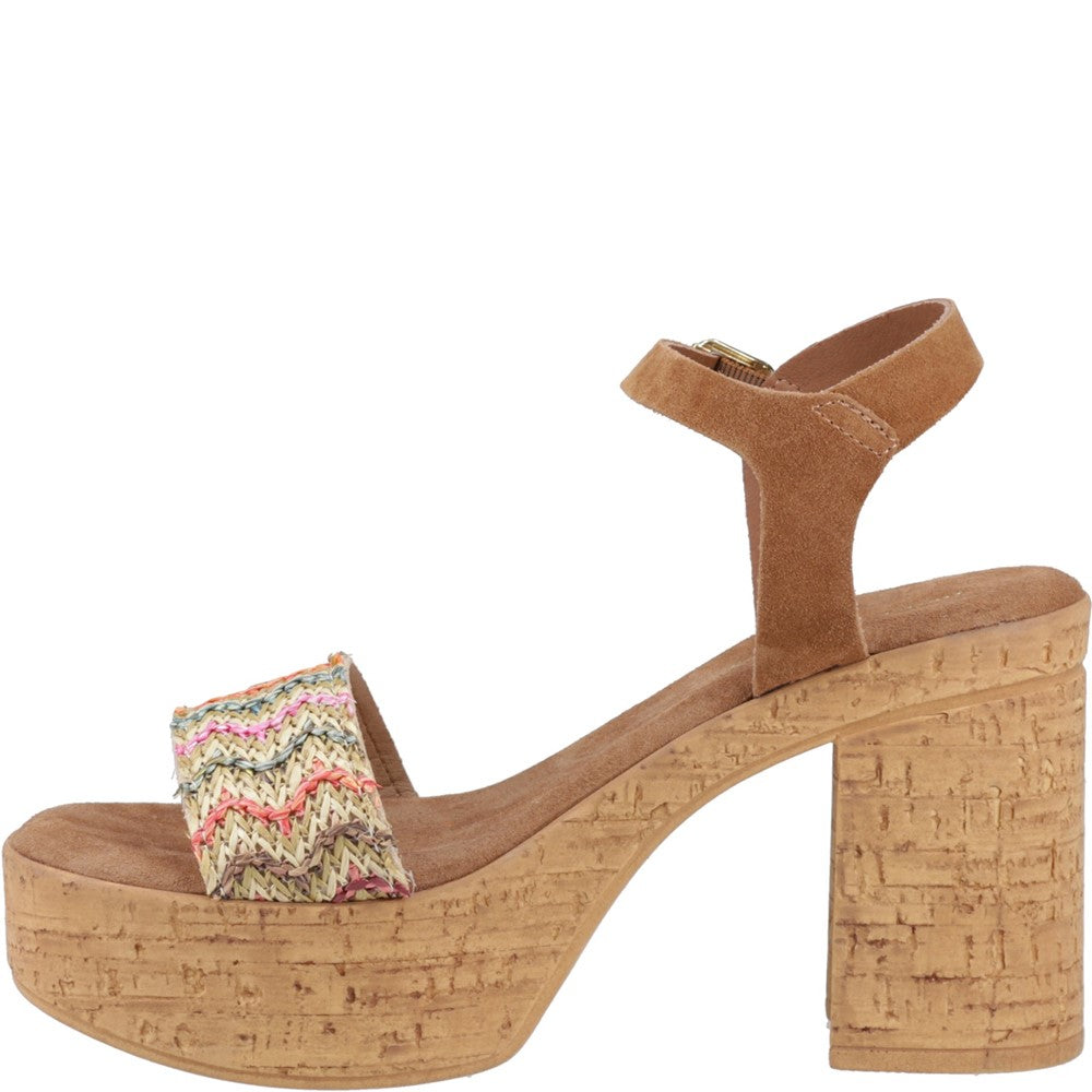 Sandal Ladies Summer Multicoloured Hush Puppies Pandora Platform Sandal