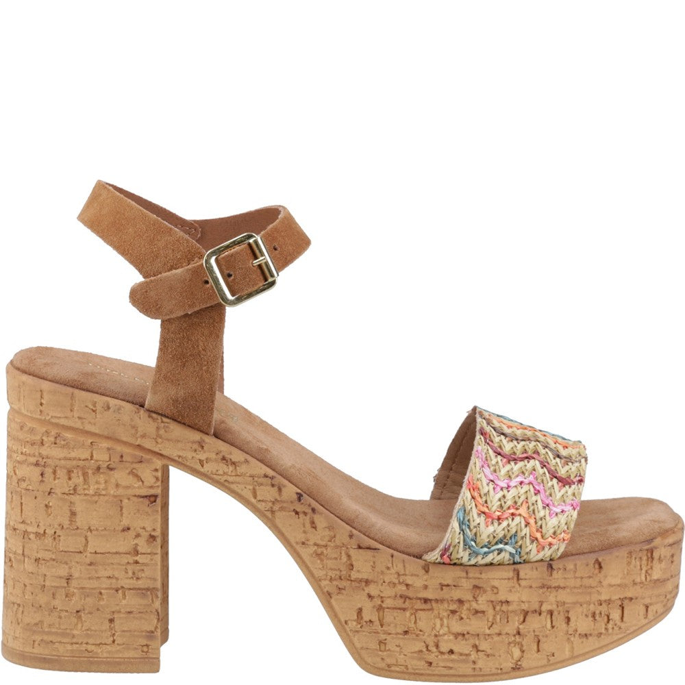 Sandal Ladies Summer Multicoloured Hush Puppies Pandora Platform Sandal